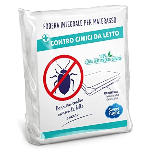 Sweetnight - Fodera integrale per materasso singolo 90x190 cm | Anti cimice e antiacaro | Silenzioso | Chiusura a cerniera | Senza trattamento chimico | Spessore fino a 25 cm