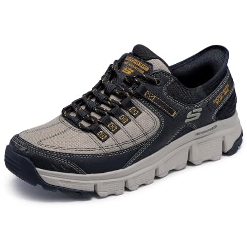 Skechers Homme Summits At 237622 Slip-In ENTRAINEUSE, Taupe Synthetic/Mesh/Black Trim, 42 EU