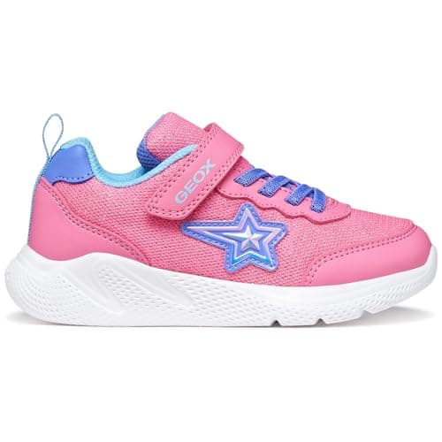 Geox J SPRINTYE Girl A Sneaker, Rosa/Indaco, 32 EU