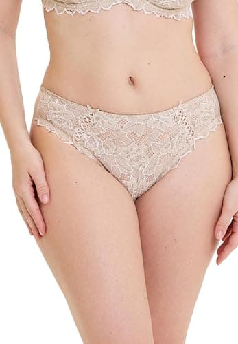 Sans Complexe - Arum - Culotte en Microfibre et Dentelle - Classique - Uni - Femme - Beige - 38/40