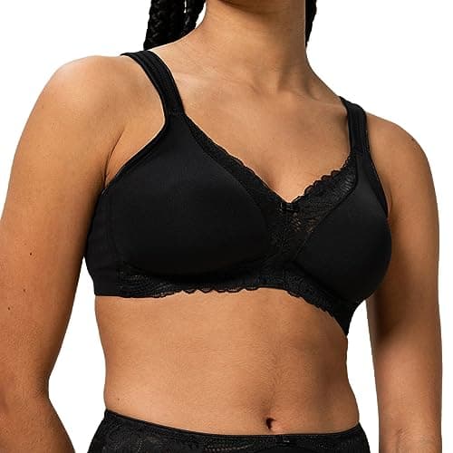 Triumph Donna Modern Lace+Cotton N, Bra, BLACK, 3D