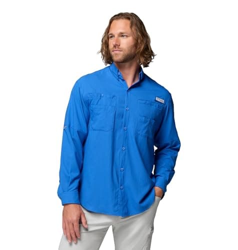 Columbia Tamiami II Big & Tall Camisa de Manga Larga para Hombre, Hombre, Color Vivid Blue, tamaño XX-Large