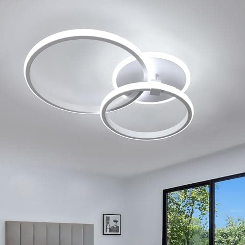 Comely Deckenlampe LED 42W 4700LM Moderne Runde Deckenleuchte Weiß 6500K