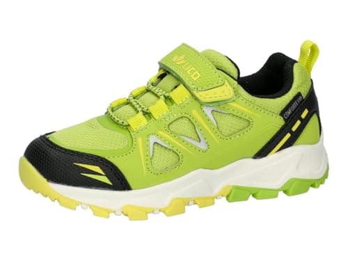 Lico Allen VS Scarpe da Trekking, Unisex, per Bambini, Colore: Verde/Nero/Limone, 28 EU