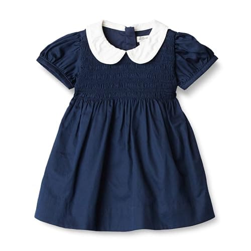 Amazon Essentials x Sofia Grainge Robes en Satin de Coton pour Maman et Moi Bébé fille, Bleu Marine, 4 ans