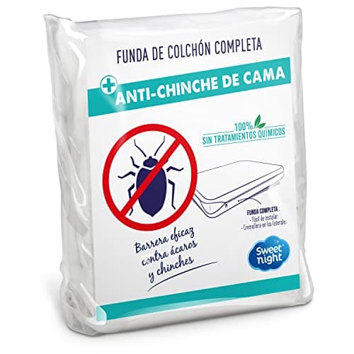 Sweetnight - Funda de colchón completa 135x200 cm | Anti-Chinches y Anti-ácaros | Protege completamente tu colchón | Silencioso | Cremallera | Sin tratamiento químico | Espesor de hasta 25 cm