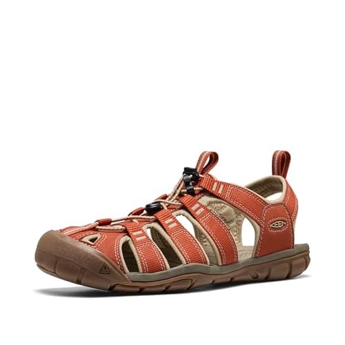 KEEN Herren Clearwater CNX Sandale GEBRANNTER ZIEGEL/SAFARI 39.5