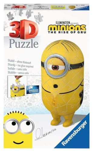 Ravensburger Puzzle 3D Minion Kung Fu 11230 – Minions 2 – 54 pezzi – per i fan di Minion dai 6 anni in su