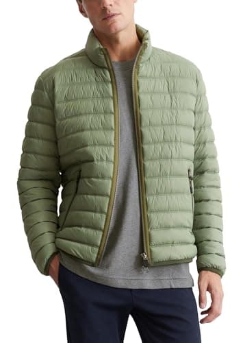 Marc O'Polo Herren Steppjacke mit Stehkragen leicht, Grün (Victorian Mist), XXL
