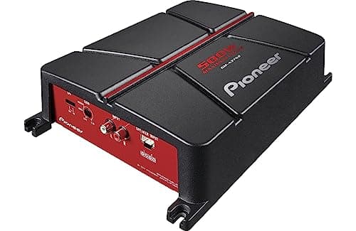 Amplificatore collegabile a ponte Pioneer GM-A3702 a 2 canali (500 W), bassa distorsione, alloggiamento del dissipatore di calore a corpo singolo, tensione di ingresso fino a 6,5 V