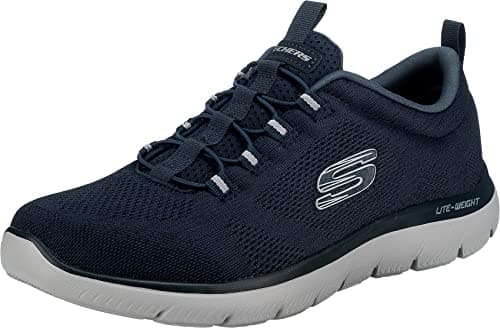 Skechers Homme Summits Louvin Espadrilles, Navy Mesh/Pu/Trim, 42 EU