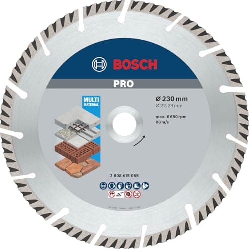 Bosch 1x Disque à tronçonnage diamant PRO Multi Material, alésage 22,23 mm