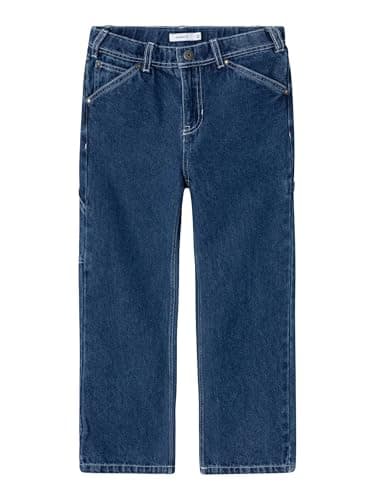 Name IT Jungen Nkmryan Straight 4525-im L Noos Gerade Jeans, Dark Blue Denim 1, 158 EU