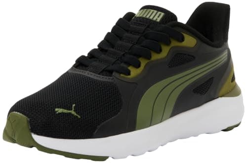 PUMA Softride Cosmic Street SLIPTECH Baskets Unisexes Noir/Vert Olive Pointure 43, Puma Noir/Vert Olive, 44.5 EU