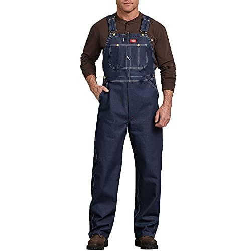 Dickies Uomo, Salopette Bib in denim indaco, BLU INDIGO, 30W / 30L