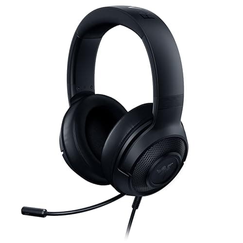 Razer Kraken X Lite - Casque de jeu PC filaire ultraléger - Microphone cardioïde pliable Surround Sound (230 g léger, 3,5 jack pour PS4, PS5, Switch, Xbox One, Xbox Series X|S) Noir