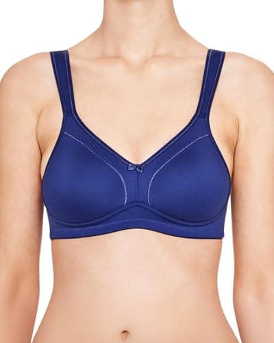 Susa BH Damen ohne Bügel Topsy I Damen-BHS mit vorgeformten Cups I Hoher, optimaler Halt I Aus strapazierfähigem Material I Marine I 100A
