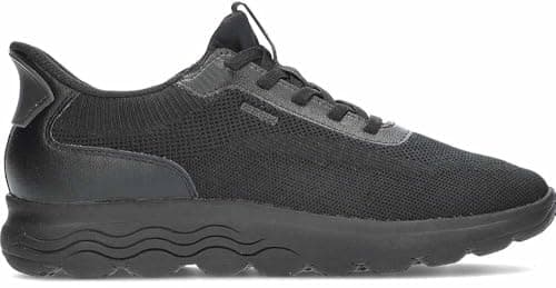 Geox D SPHERICA Plus A Baskets pour Femme Noir Taille 35 EU, Noir, 35 EU