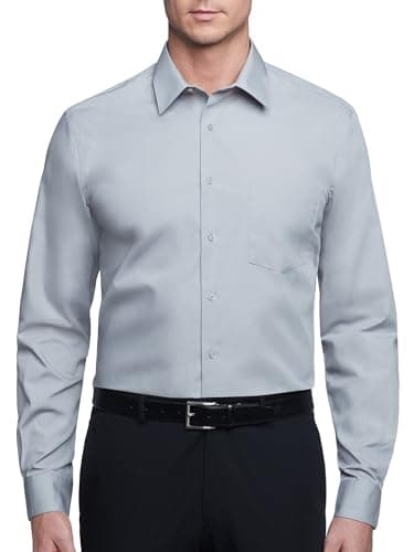 Van Heusen - Camicia da uomo Pietra grigia 42 cm Collo 91 cm- 94 cm Manica