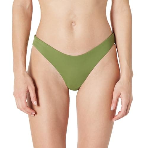 Amazon Essentials Slip Bikini con Sgambatura Alta Donna, Verde Oliva, 42