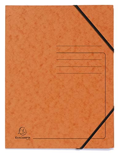 Exacompta 25 Gummizugmappen ohne Klappen bedruckt 355 g/m² orange