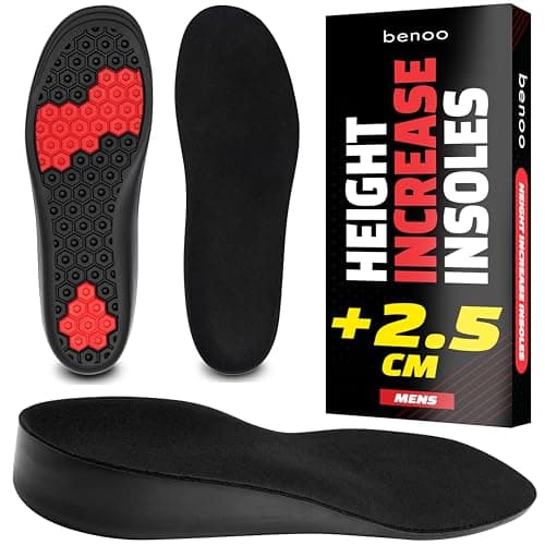Semelles rehaussantes hommes (+2,5 cm) – Talonnettes ajustables, confortables et découpables pour un gain de hauteur instantané. Rehausseurs de chaussures avec inserts adaptés (39-40)