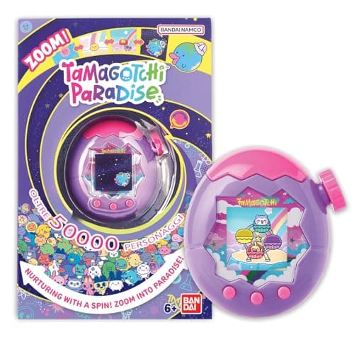 Bandai, Tamagotchi Sky Paradise Mascota Virtual, Purple 43423, Juguete Electrónico, Optimo para Niños Mayores de 6 Años Haz Zoom hacia el paraíso para cuidar de tu Mascota electrónica