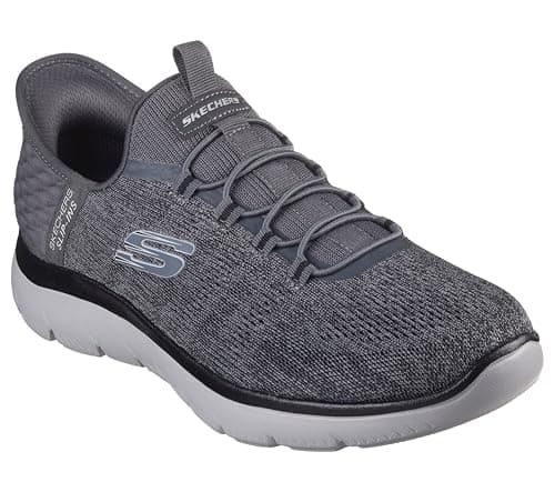 Skechers Herren Summits Key Pace Turnschuhe, Charcoal Mesh/Black Trim, 42 EU Weit