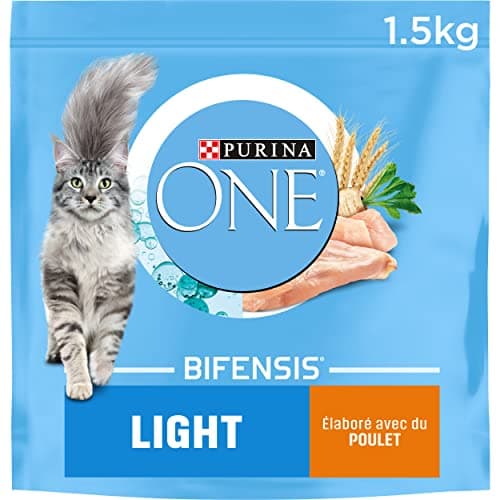 PURINA One Chat Light Pack de 6 Pollo/Trigo Croquetas para Gatos Adultos 1,5 kg
