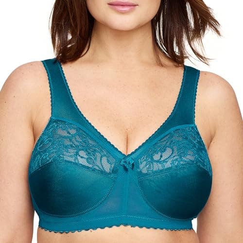 Glamorise Magiclift Original Support Bra Wirefree #1000, Reggiseno a Coppa Piena Donna, Dark Teal, 3J