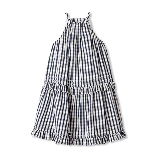 Amazon Essentials x Sofia Grainge Robes en Satin de Coton pour Maman et Moi Fille, Vichy Bleu Marine, 5-6 ans