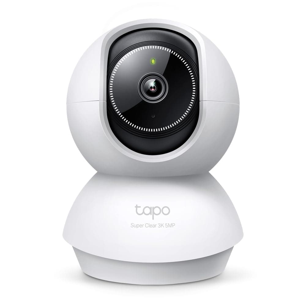 Tapo 3K(5MP) Caméra de Surveillance WiFi intérieure 360°, détection IA, Suivi Intelligent Sirène, Vision Nocturne, Audio bidirectionnel, Mode Privé, Compatible avec Alexa pour Bébé/Animaux C230