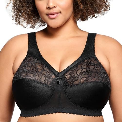 Glamorise Magiclift Original Support Bra Wirefree #1000, Reggiseno a coppa piena Donna, Nero, 4I