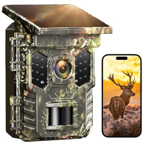 XTU Telecamera per animali selvatici con app di trasferimento del cellulare, 2,7 K, con sensore di movimento, visione notturna, inclusa scheda SD da 32 GB, impermeabile IP66, batteria al litio