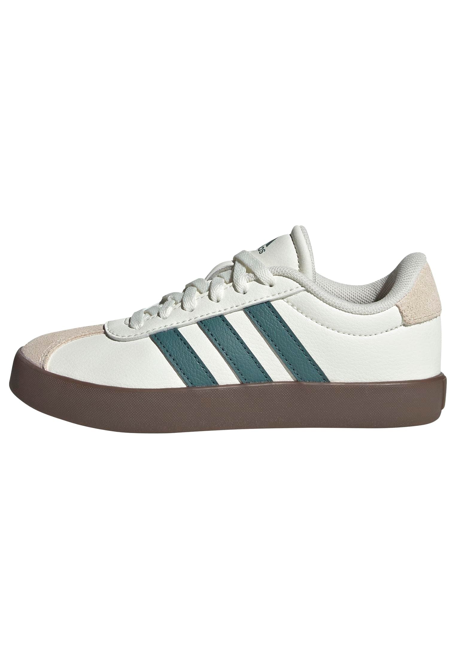 adidas VL Court 3.0 Shoes Kids, Zapatilla de Deporte Unisex niños, Blanco Roto Preloved Teal Wonder White, 28.5 EU