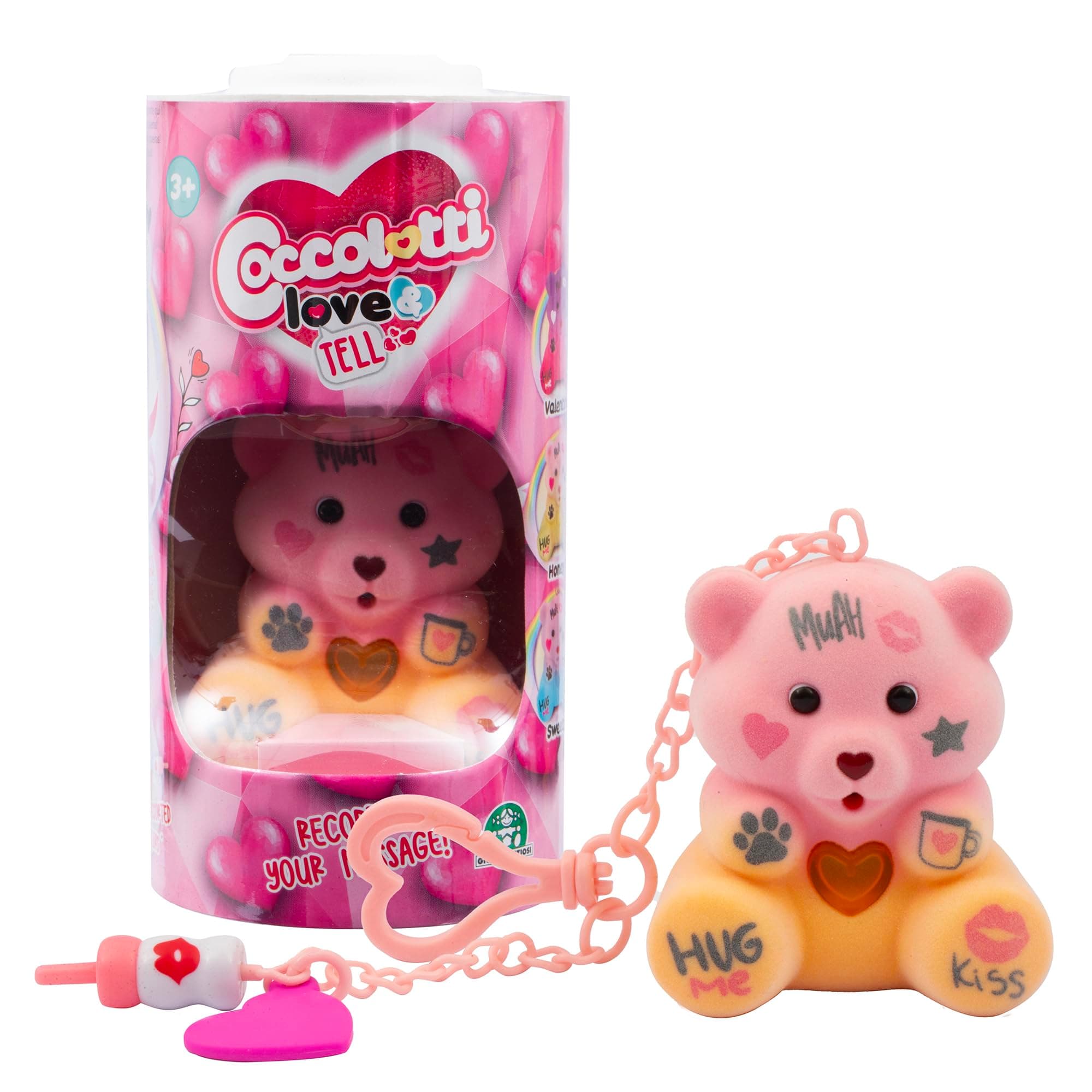 Coccolotti Love & Tell Miele Orsetto interattivo, Colore Bicolore, 7 cm, CCL15100