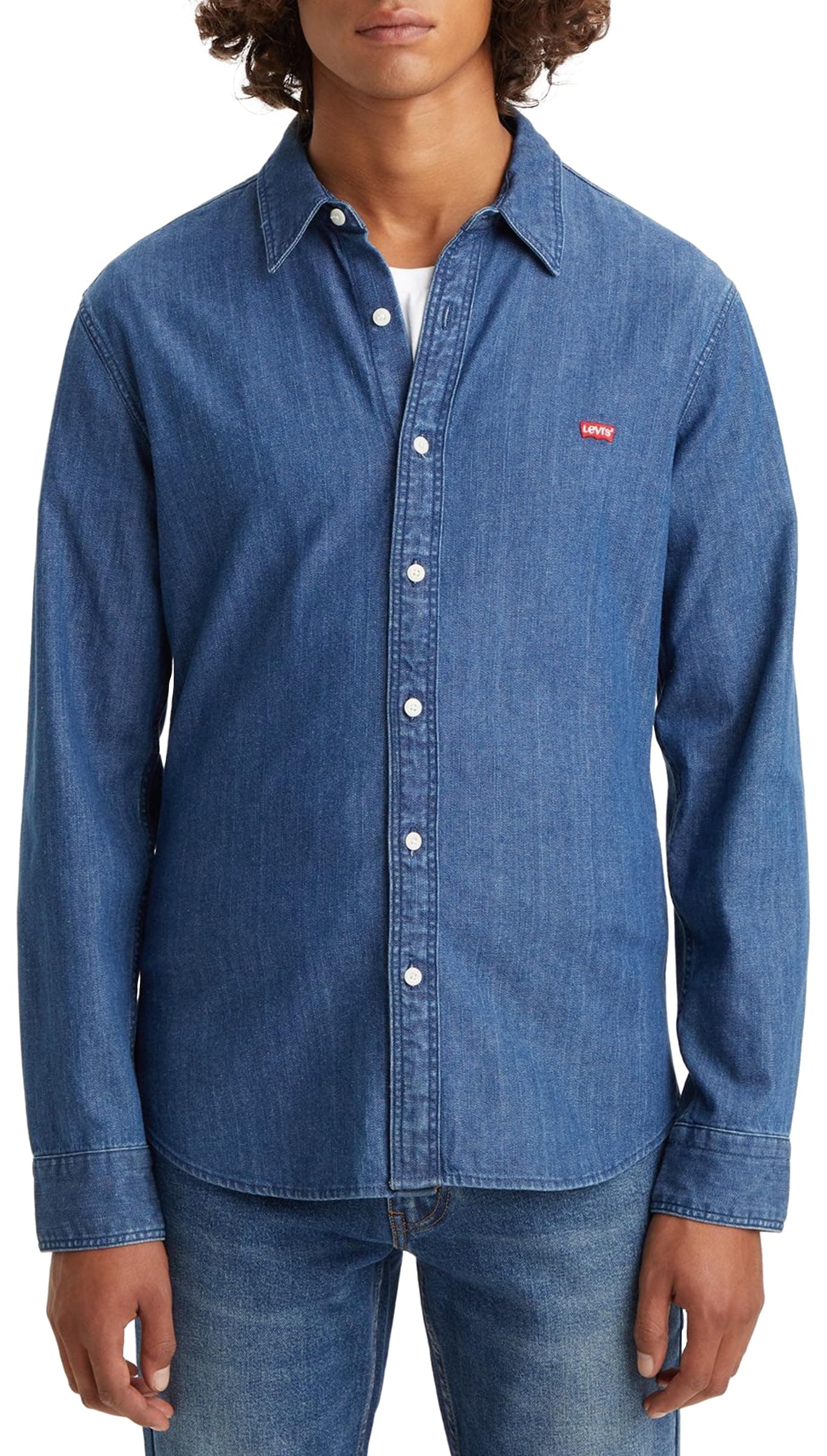Levi's Long-Sleeve Battery Housemark Slim Camisa, Lyon Battery Hm, S Hombre